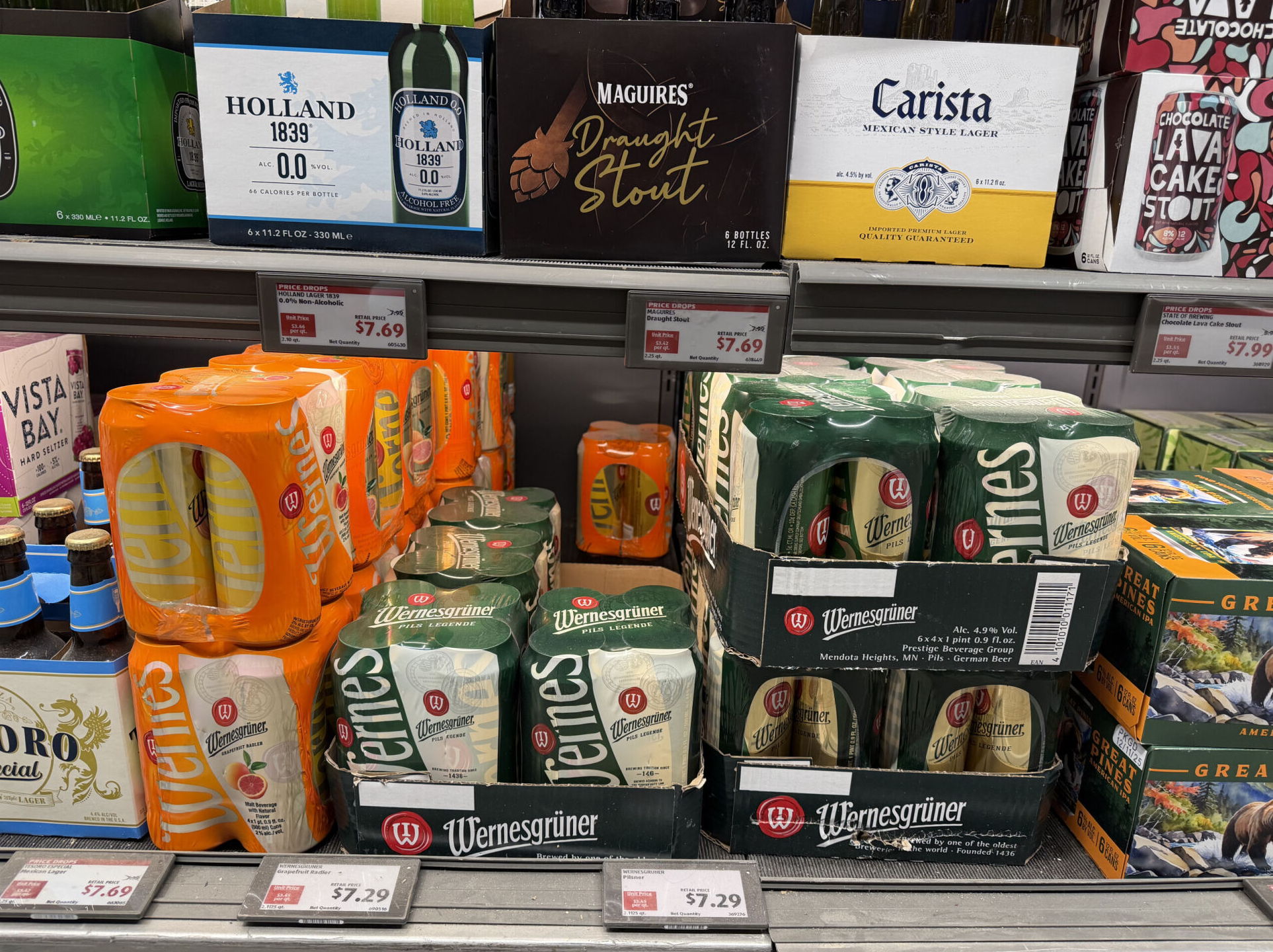 Getränke im New Yorker Aldi.