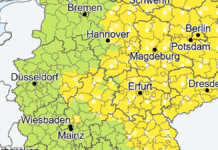 Amtliche Warnungen in 192 Kreisen und Schnee